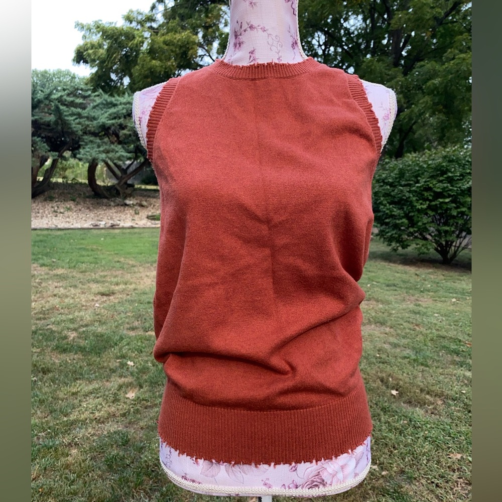 Minnie Rose Frayed Tank Cotton Cashmere (read description)